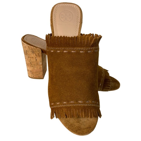 Tory Burch Huntington Fringe Suede Mules 7M 2010 - Picture 5 of 14